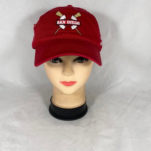 Solid Red Baseball Cap San Diego - Picture 1 of 10
